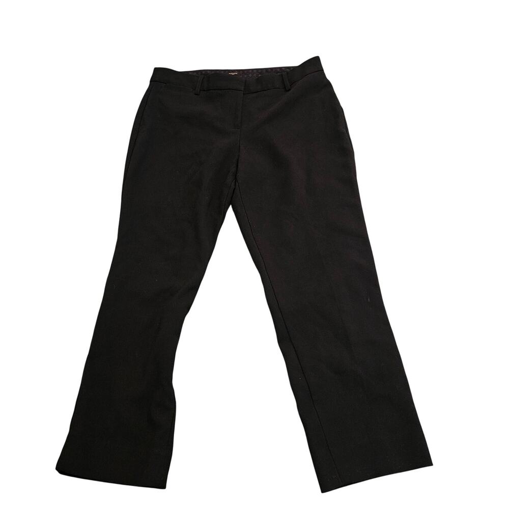 Talbots Petites Hampshire Curvy Pants Womens 10P Black Straight Leg Career